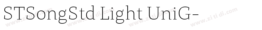 STSongStd Light UniG字体转换